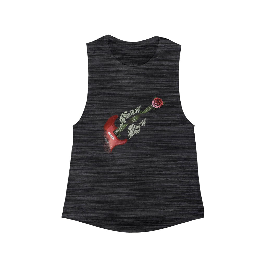 Guitars and Roses Flowy Tank Top