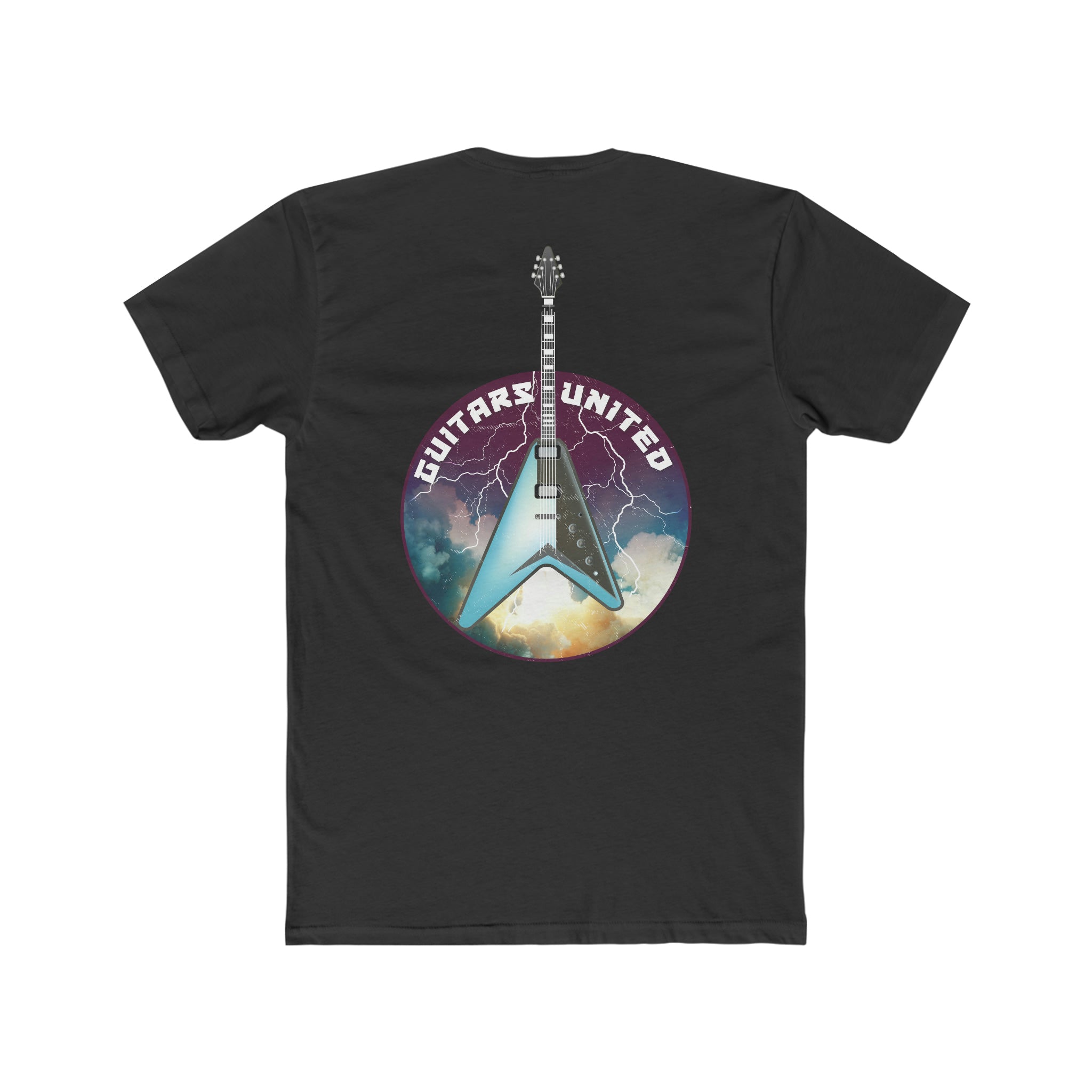 Rocket Launch Blue Guitar Tee