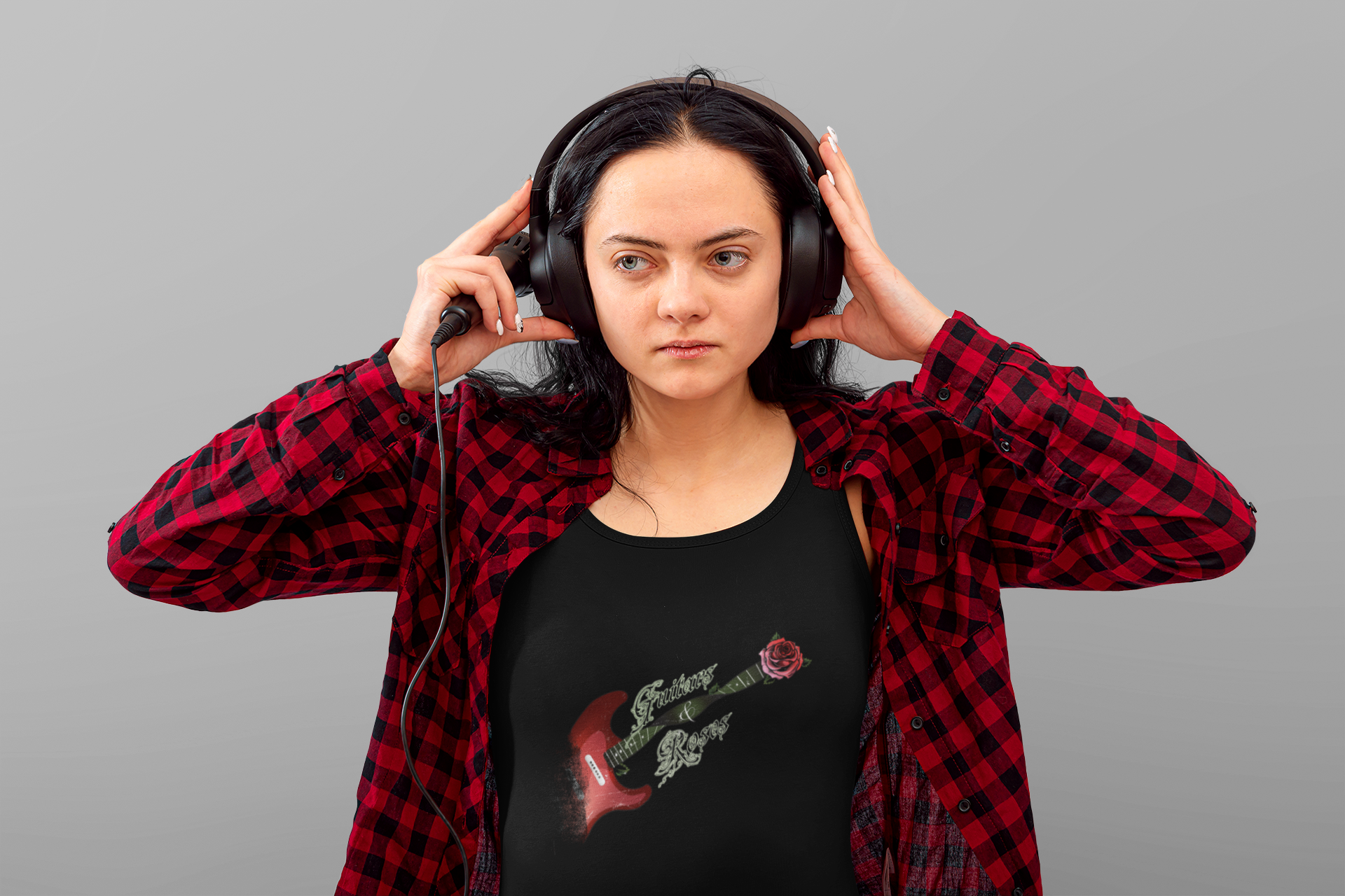 Guitars and Roses Flowy Tank Top