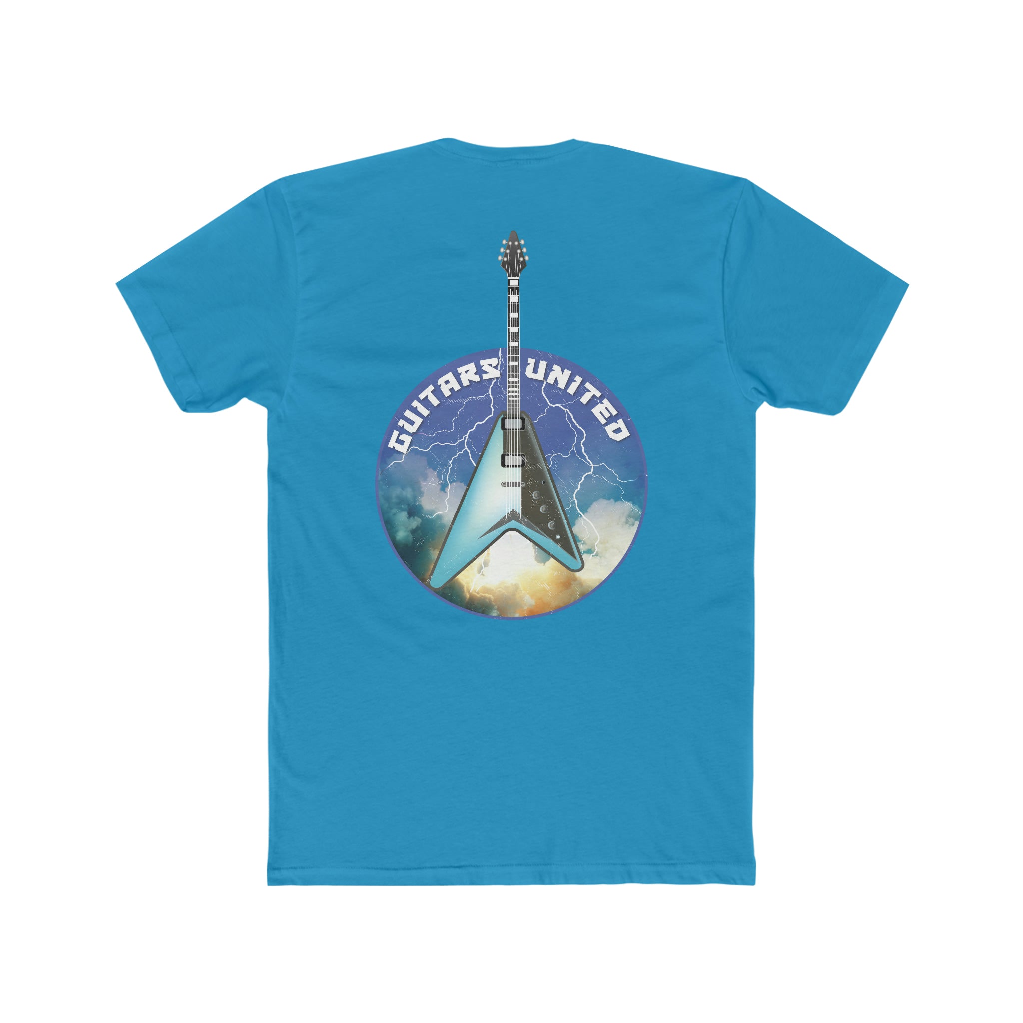 Rocket Launch Blue Guitar Tee